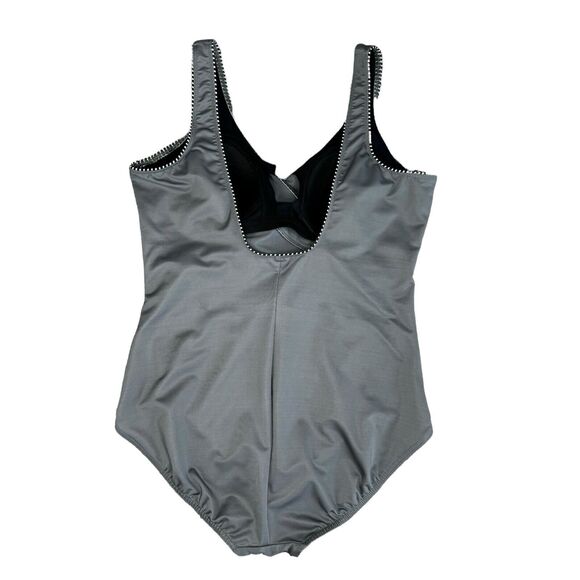 Miraclesuit Kirkland Womens 16 Gray Horizon One Piece Swimsuit - Picture 7 of 11